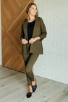 Hazel Blues® |  Magic 3/4 Blazer in Olive