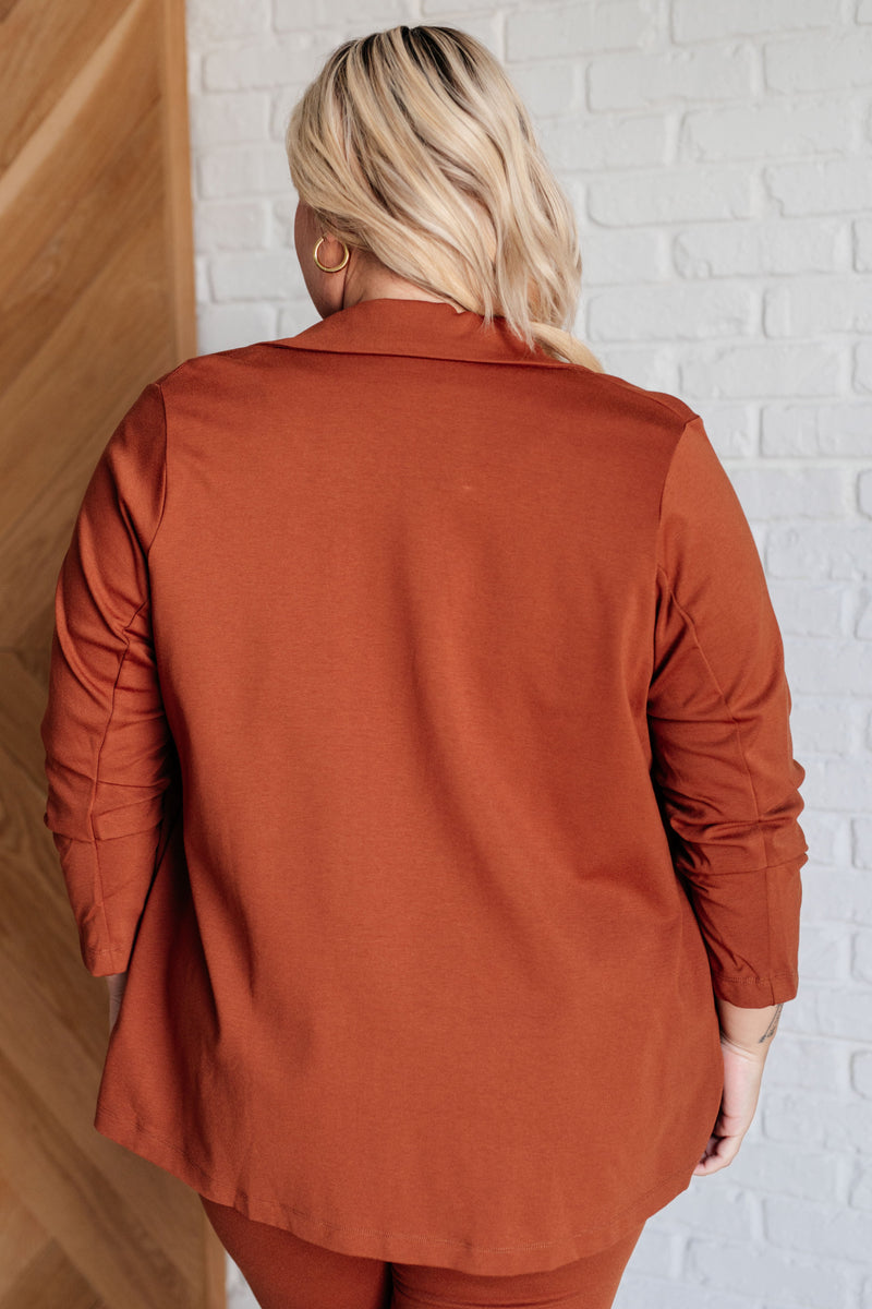 Hazel Blues® |  Magic 3/4 Blazer in Rust
