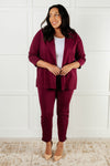 Hazel Blues® |  Magic Ankle Crop Skinny Pants in Wine