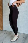 Hazel Blues® |  Magic Ankle Crop Skinny Pants in Chocolate