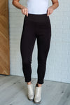Hazel Blues® |  Magic Ankle Crop Skinny Pants in Chocolate