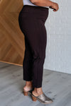 Hazel Blues® |  Magic Ankle Crop Skinny Pants in Chocolate