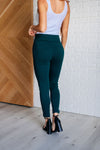 Hazel Blues® |  Magic Ankle Crop Skinny Pants in Hunter Green