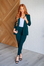 Hazel Blues® |  Magic Ankle Crop Skinny Pants in Hunter Green