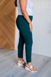 Hazel Blues® |  Magic Ankle Crop Skinny Pants in Hunter Green