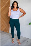 Hazel Blues® |  Magic Ankle Crop Skinny Pants in Hunter Green