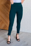 Hazel Blues® |  Magic Ankle Crop Skinny Pants in Hunter Green