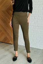 Hazel Blues® |  Magic Ankle Crop Skinny Pants in Olive