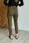 Hazel Blues® |  Magic Ankle Crop Skinny Pants in Olive