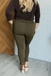 Hazel Blues® |  Magic Ankle Crop Skinny Pants in Olive