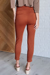 Hazel Blues® |  Magic Ankle Crop Skinny Pants in Rust