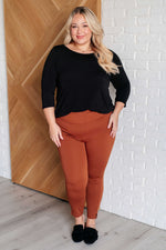Hazel Blues® |  Magic Ankle Crop Skinny Pants in Rust