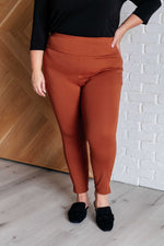 Hazel Blues® |  Magic Ankle Crop Skinny Pants in Rust