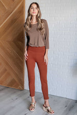 Hazel Blues® |  Magic Ankle Crop Skinny Pants in Rust