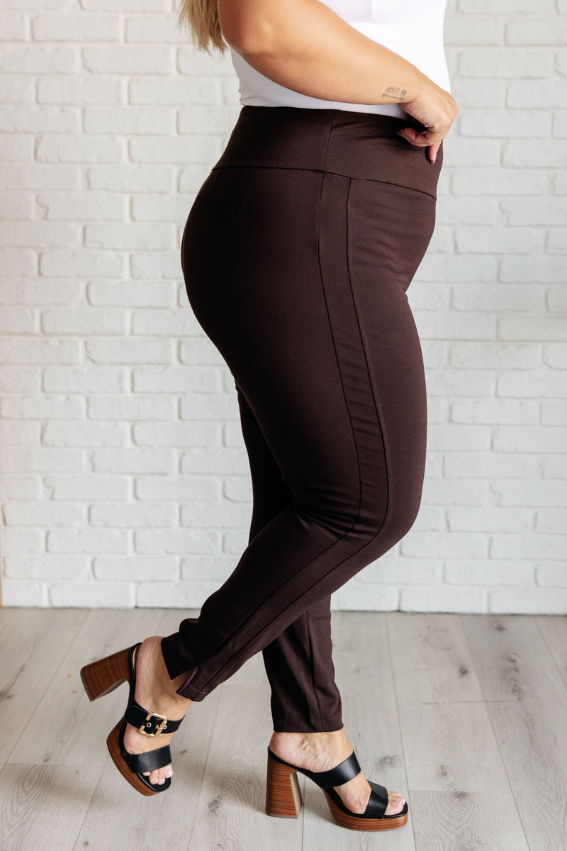 Hazel Blues® |  Magic Skinny 28" Pants in Chocolate