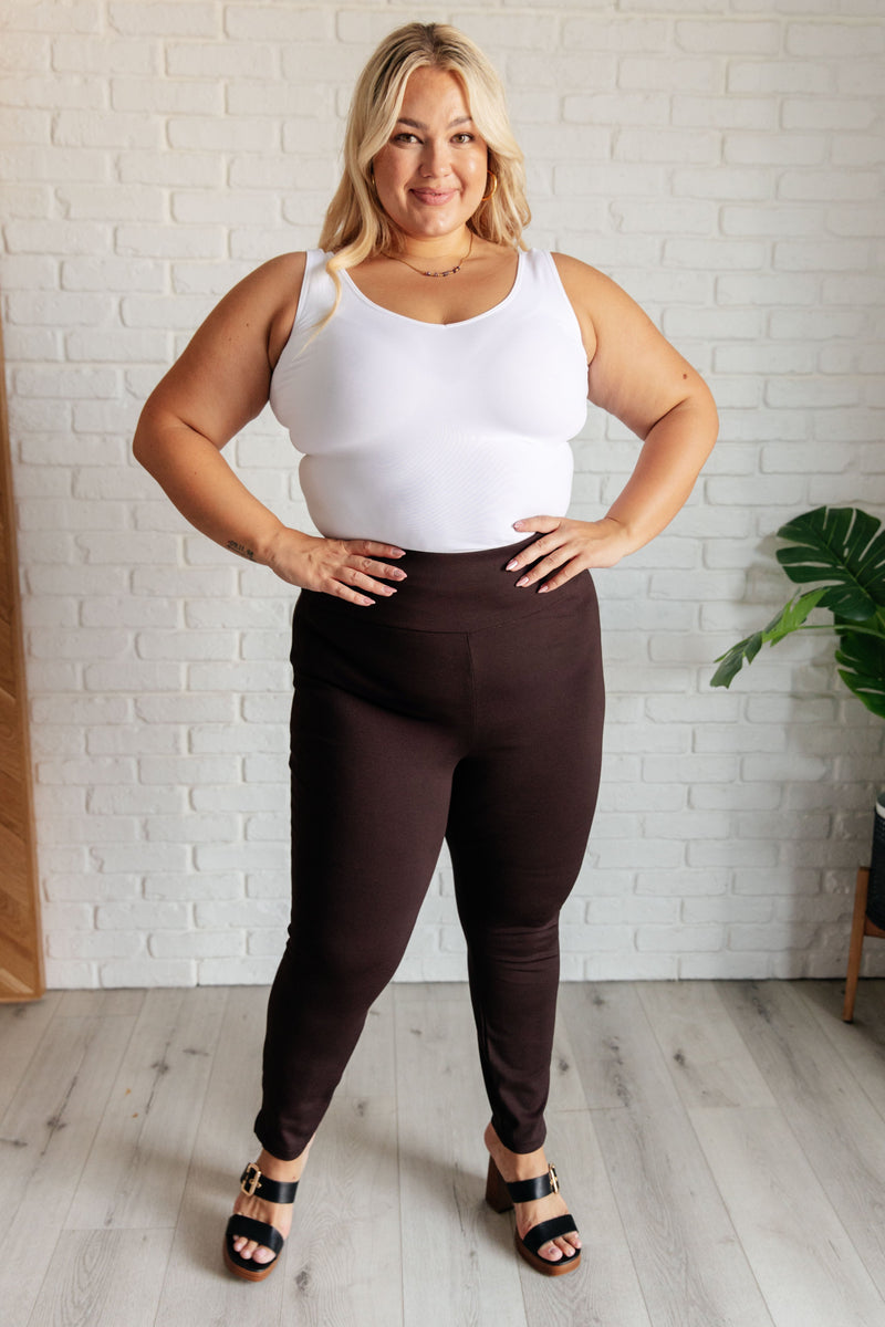 Hazel Blues® |  Magic Skinny 28" Pants in Chocolate