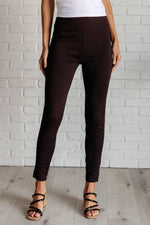 Hazel Blues® |  Magic Skinny 28" Pants in Chocolate