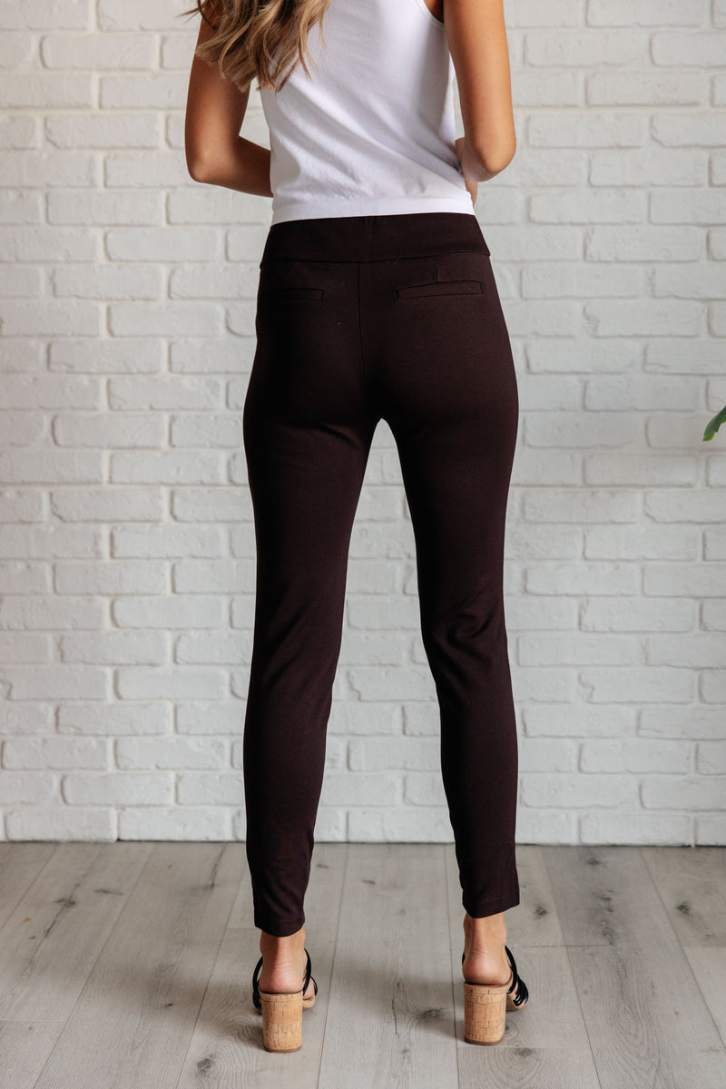 Hazel Blues® |  Magic Skinny 28" Pants in Chocolate