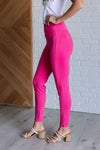 Hazel Blues® |  Magic Skinny 28" Pants in Hot Pink