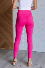 Hazel Blues® |  Magic Skinny 28" Pants in Hot Pink
