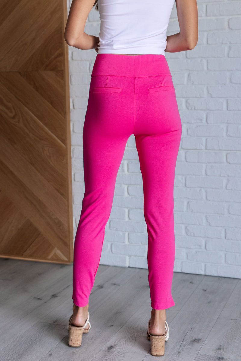 Hazel Blues® |  Magic Skinny 28" Pants in Hot Pink