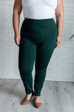 Hazel Blues® |  Magic Skinny 28" Pants in Hunter Green