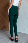 Hazel Blues® |  Magic Skinny 28" Pants in Hunter Green
