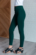 Hazel Blues® |  Magic Skinny 28" Pants in Hunter Green