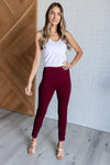 Hazel Blues® |  Magic Skinny 28" Pants in Wine