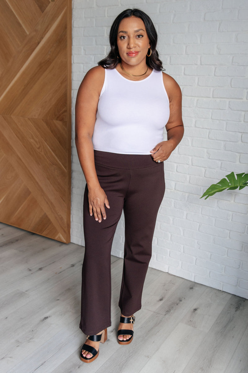 Hazel Blues® |  Magic Straight Pants in Chocolate