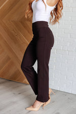 Hazel Blues® |  Magic Straight Pants in Chocolate