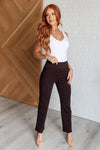 Hazel Blues® |  Magic Straight Pants in Chocolate