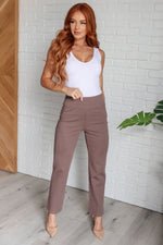 Hazel Blues® |  Magic Straight Pants in Dark Mocha