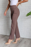 Hazel Blues® |  Magic Straight Pants in Dark Mocha