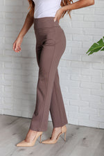 Hazel Blues® |  Magic Straight Pants in Dark Mocha