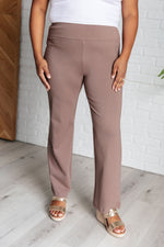 Hazel Blues® |  Magic Straight Pants in Dark Mocha