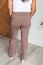 Hazel Blues® |  Magic Straight Pants in Dark Mocha