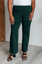 Hazel Blues® |  Magic Straight Pants in Hunter Green