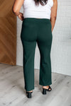 Hazel Blues® |  Magic Straight Pants in Hunter Green