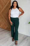 Hazel Blues® |  Magic Straight Pants in Hunter Green