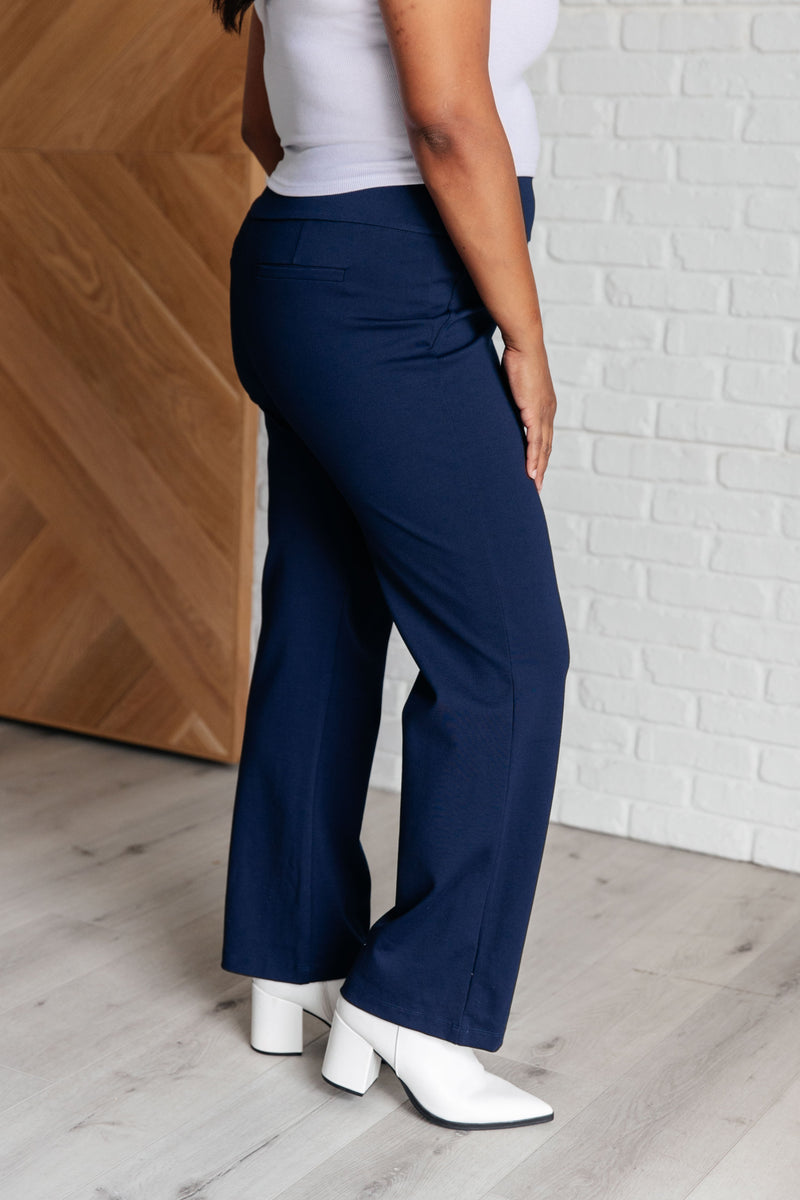 Hazel Blues® |  Magic Straight Pants in Navy
