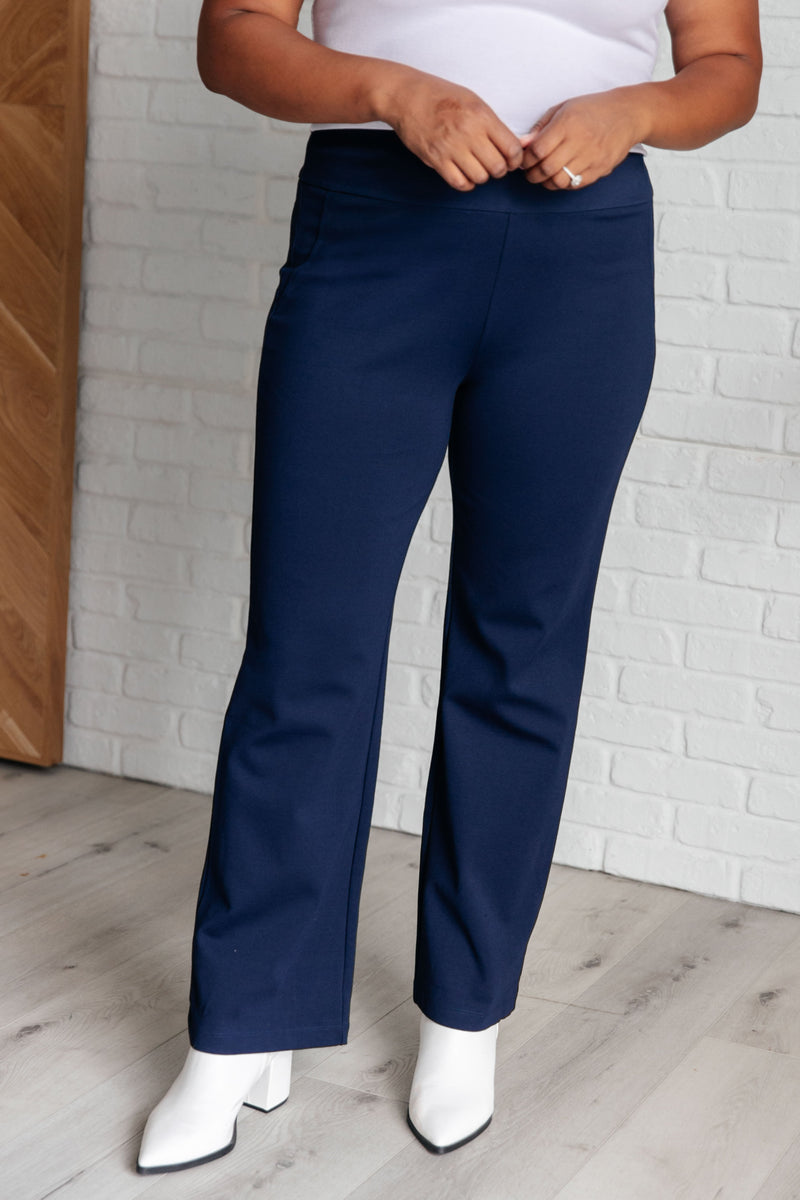 Hazel Blues® |  Magic Straight Pants in Navy