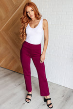 Hazel Blues® |  Magic Straight Pants in Wine