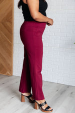 Hazel Blues® |  Magic Straight Pants in Wine
