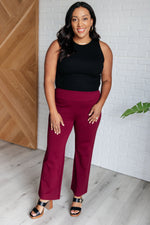 Hazel Blues® |  Magic Straight Pants in Wine