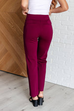 Hazel Blues® |  Magic Straight Pants in Wine