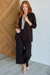 Hazel Blues® |  Magic Wide Leg Crop Pants in Chocolate