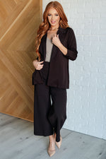 Hazel Blues® |  Magic Wide Leg Crop Pants in Chocolate