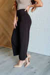 Hazel Blues® |  Magic Wide Leg Crop Pants in Chocolate