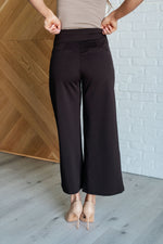 Hazel Blues® |  Magic Wide Leg Crop Pants in Chocolate
